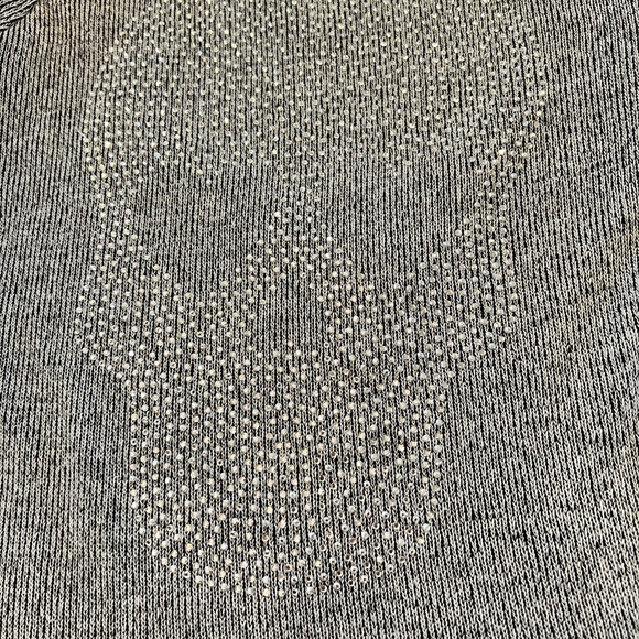 Victoria’s Secret PINK Rhinestone Skull low Scoop Back Sweater grey size XS Rare - Picture 6 of 11